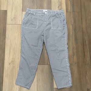 Liz Claiborne Navy and White Pinstripe Straight Leg Pants